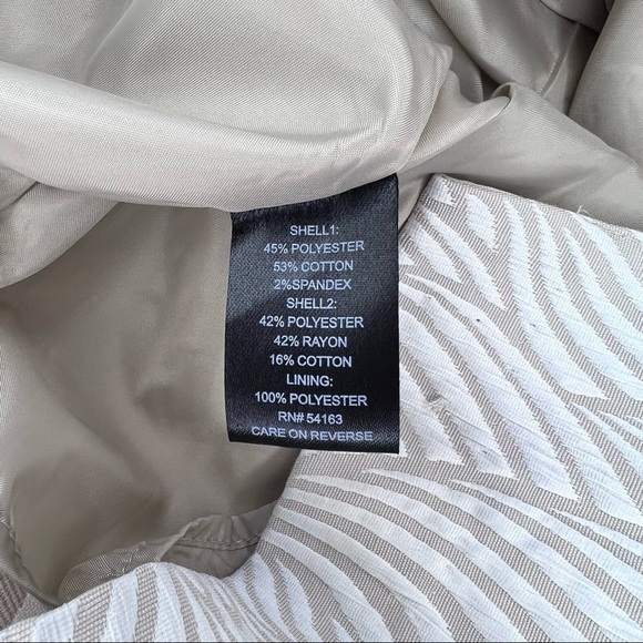 ELLEN TRACY Gold Accent Champagne Ivory Brocade Sheath Dress Size 8 - Picture 12 of 14